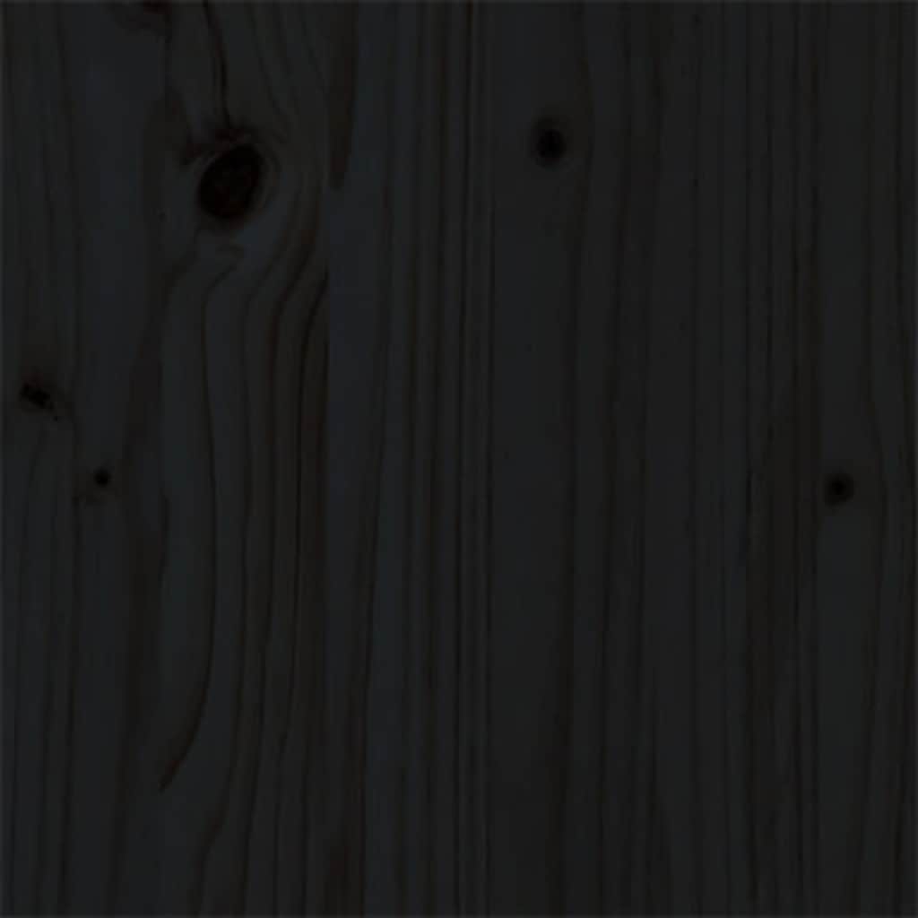 sengeramme 90x200 cm massivt træ sort