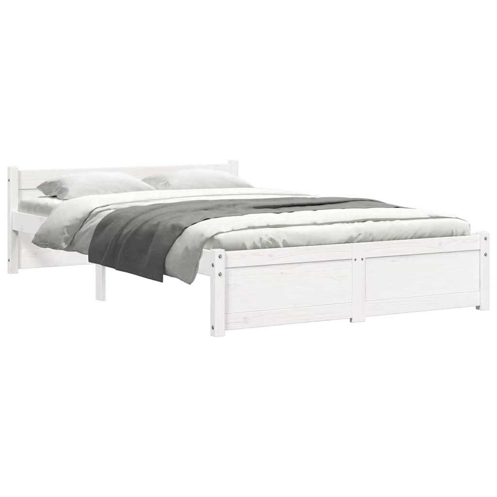 sengeramme 120x200 cm massivt træ hvid