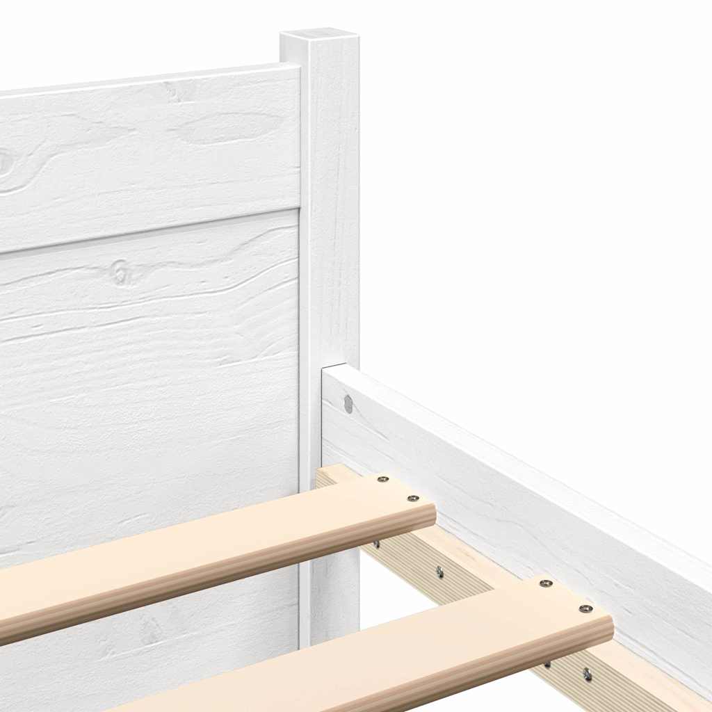 sengeramme 140x200 cm massivt træ hvid
