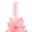 kunstigt halvt juletræ med juletræsfod 150 cm smalt pink