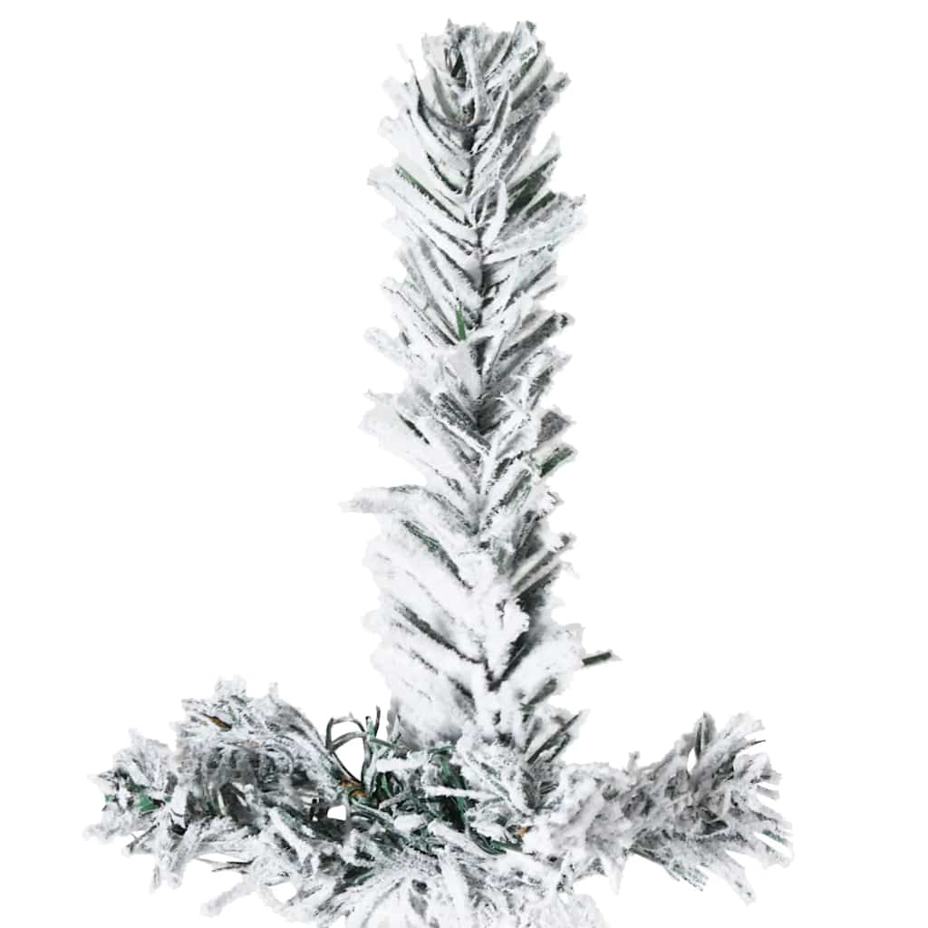 kunstigt halvt juletræ med sne 240 cm smalt