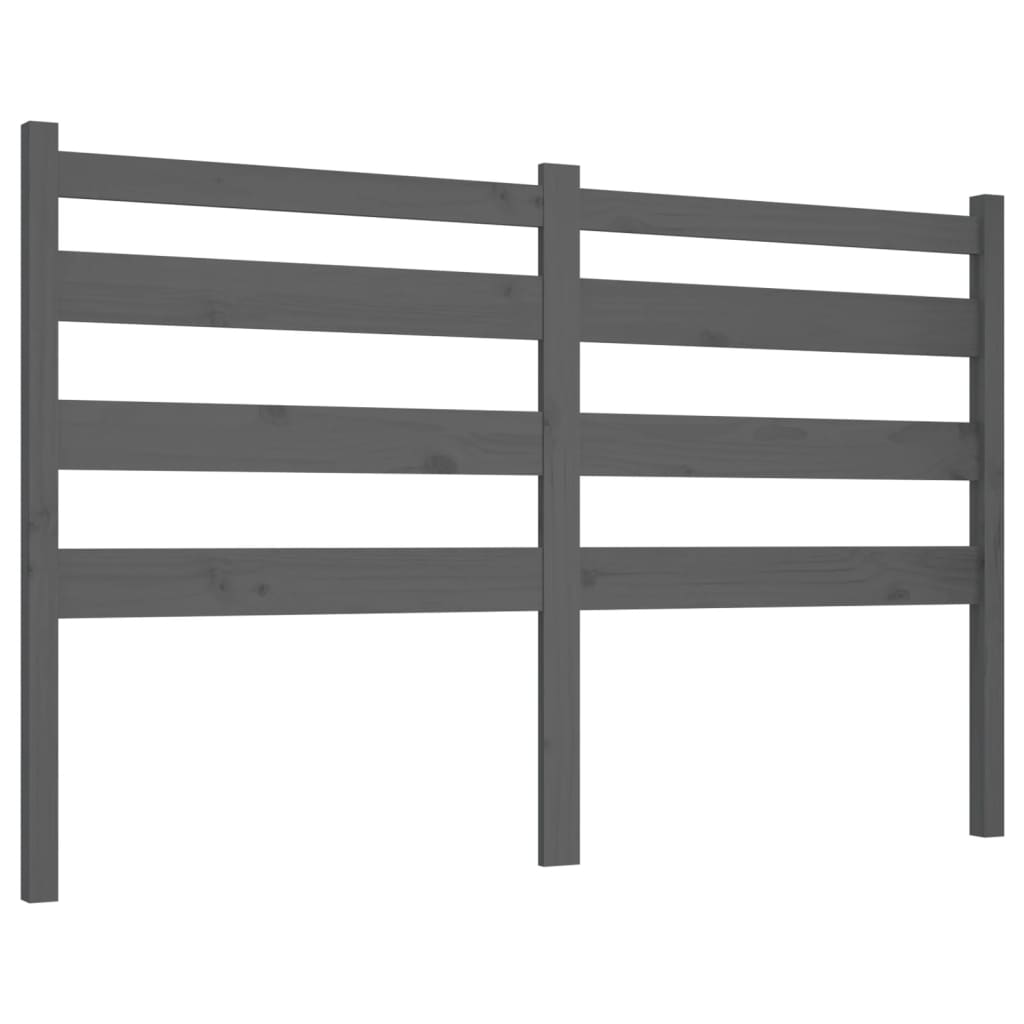 sengegavl 156x4x100 cm massivt fyrretræ grå
