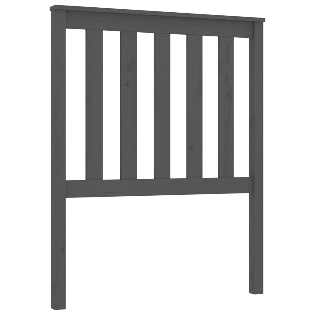 sengegærde 81x6x101 cm massivt fyrretræ grå