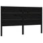 sengegærde 126x4x100 cm massivt fyrretræ sort