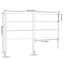 sengegærde 126x4x100 cm massivt fyrretræ sort
