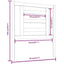 sengegærde 81x4x100 cm massivt fyrretræ sort