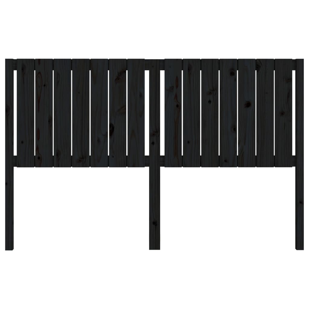sengegærde 165,5x4x100 cm massivt fyrretræ sort