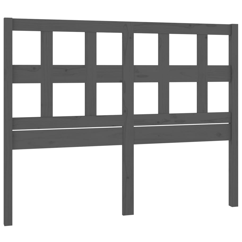 sengegærde 185,5x4x100 cm massivt fyrretræ grå