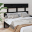sengegærde 124x3x81 cm massivt fyrretræ sort