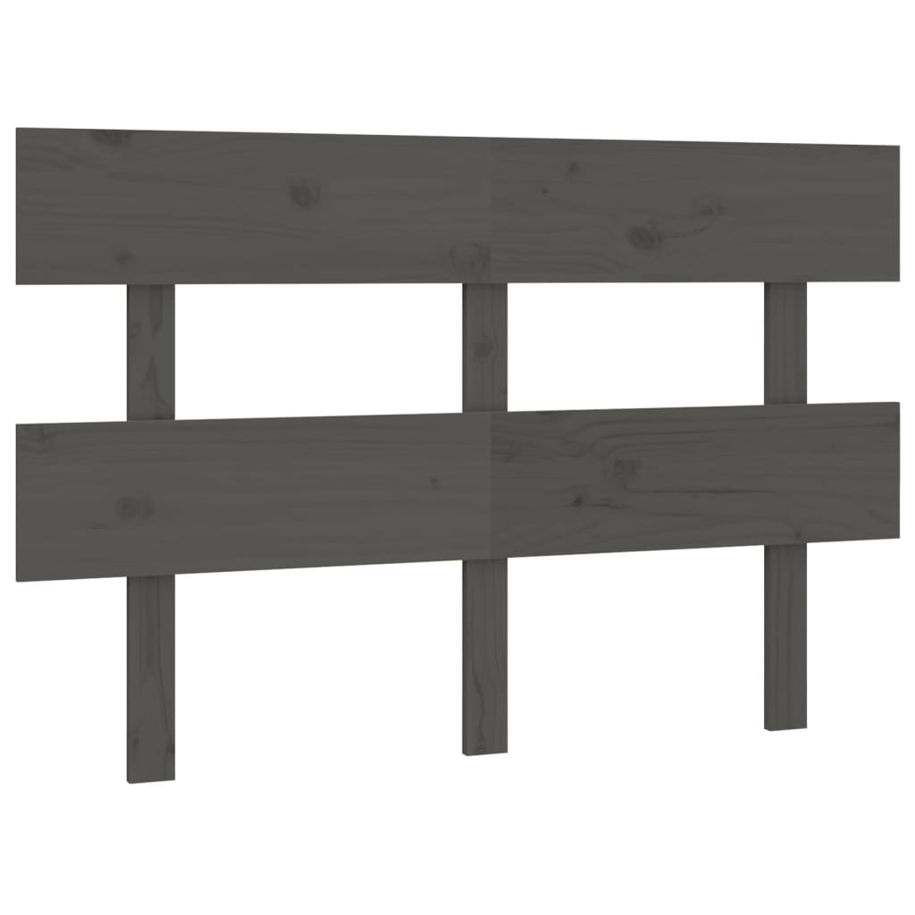 sengegærde 144x3x81 cm massivt fyrretræ grå