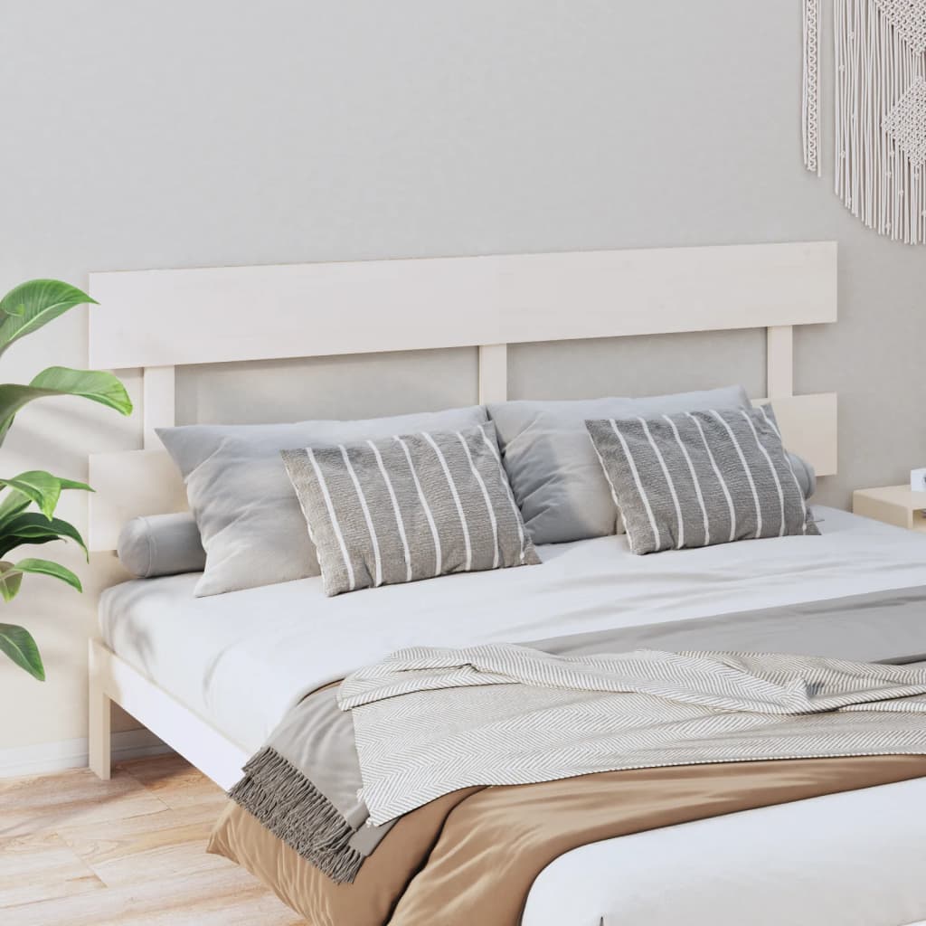 sengegærde 184x3x81 cm massivt fyrretræ hvid