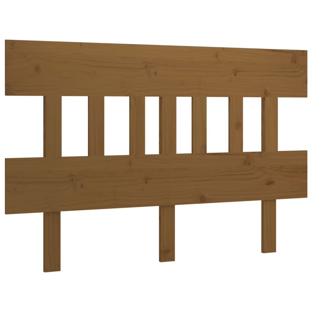 sengegærde 123,5x3x81 cm massivt fyrretræ gyldenbrun