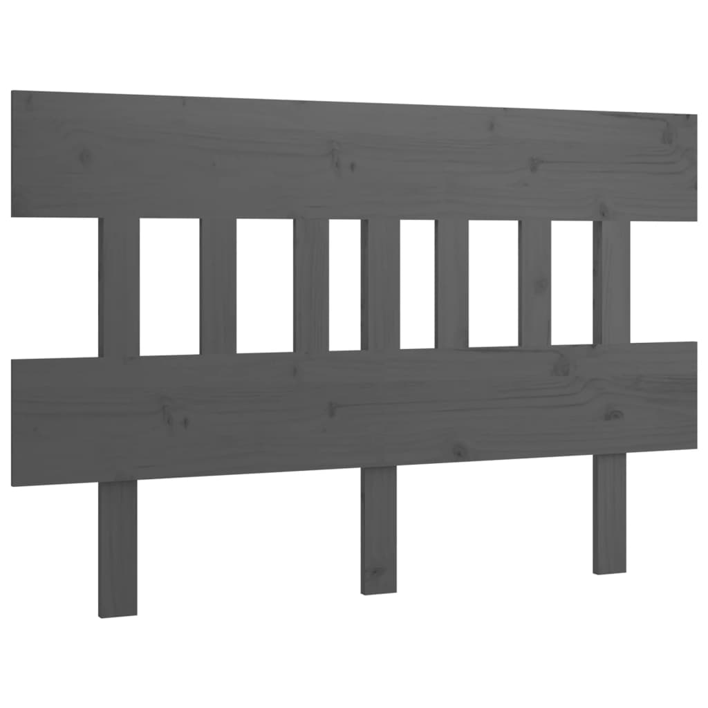 sengegærde 143,5x3x81 cm massivt fyrretræ grå