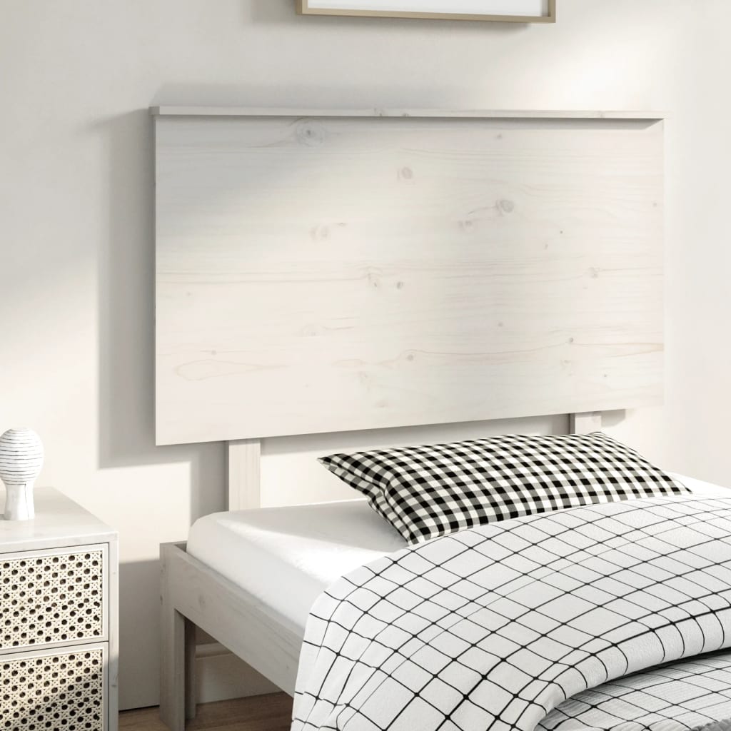 sengegærde 104x6x82,5 cm massivt fyrretræ hvid