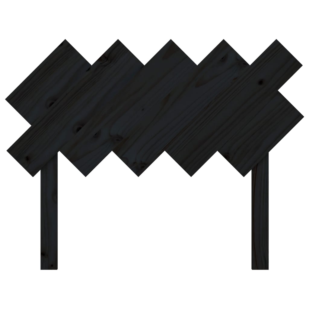 sengegærde 104x3x80,5 cm massivt fyrretræ sort