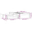 sengeramme med skuffer 75x190 cm Small Single hvid
