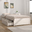 sengeramme med skuffer 75x190 cm Small Single hvid