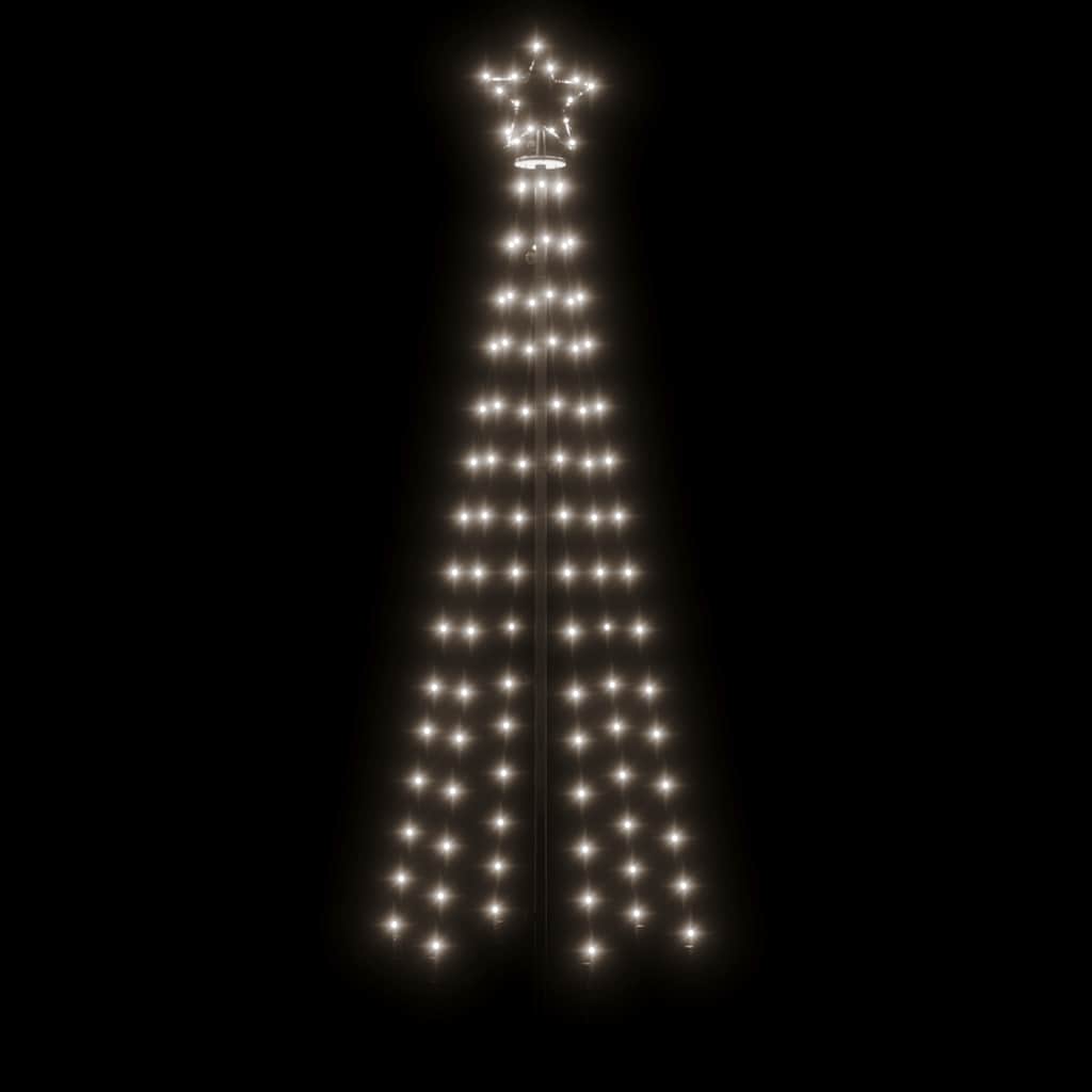 kegleformet juletræ 108 LED'er 70x180 cm kold hvid