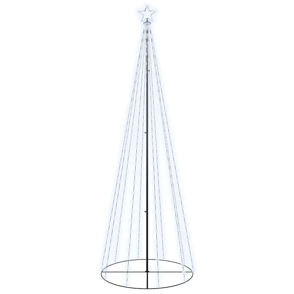 kegleformet juletræ 310 LED'er 100x300 cm kold hvid
