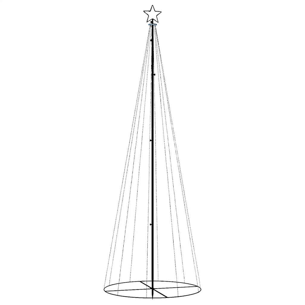 kegleformet juletræ 310 LED'er 100x300 cm kold hvid