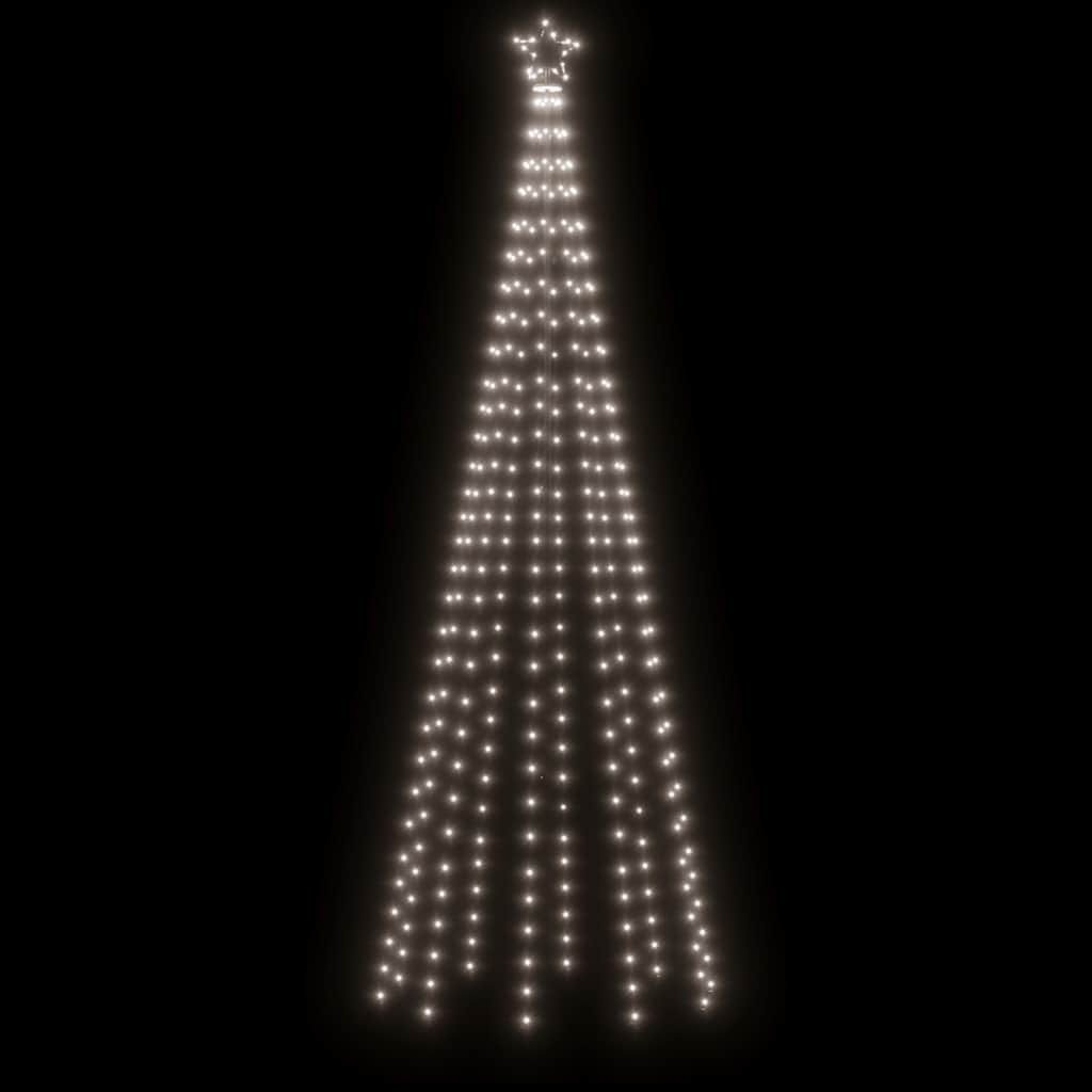 kegleformet juletræ 310 LED'er 100x300 cm kold hvid