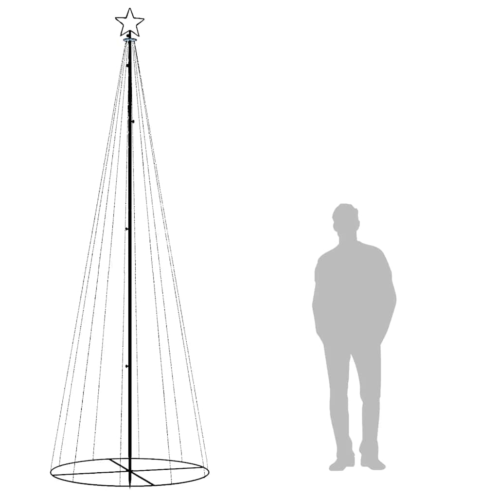 kegleformet juletræ 310 LED'er 100x300 cm kold hvid