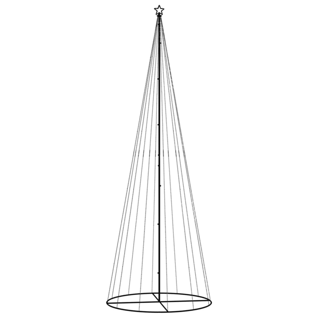 kegleformet juletræ 160x500 cm 732 LED'er farverigt lys