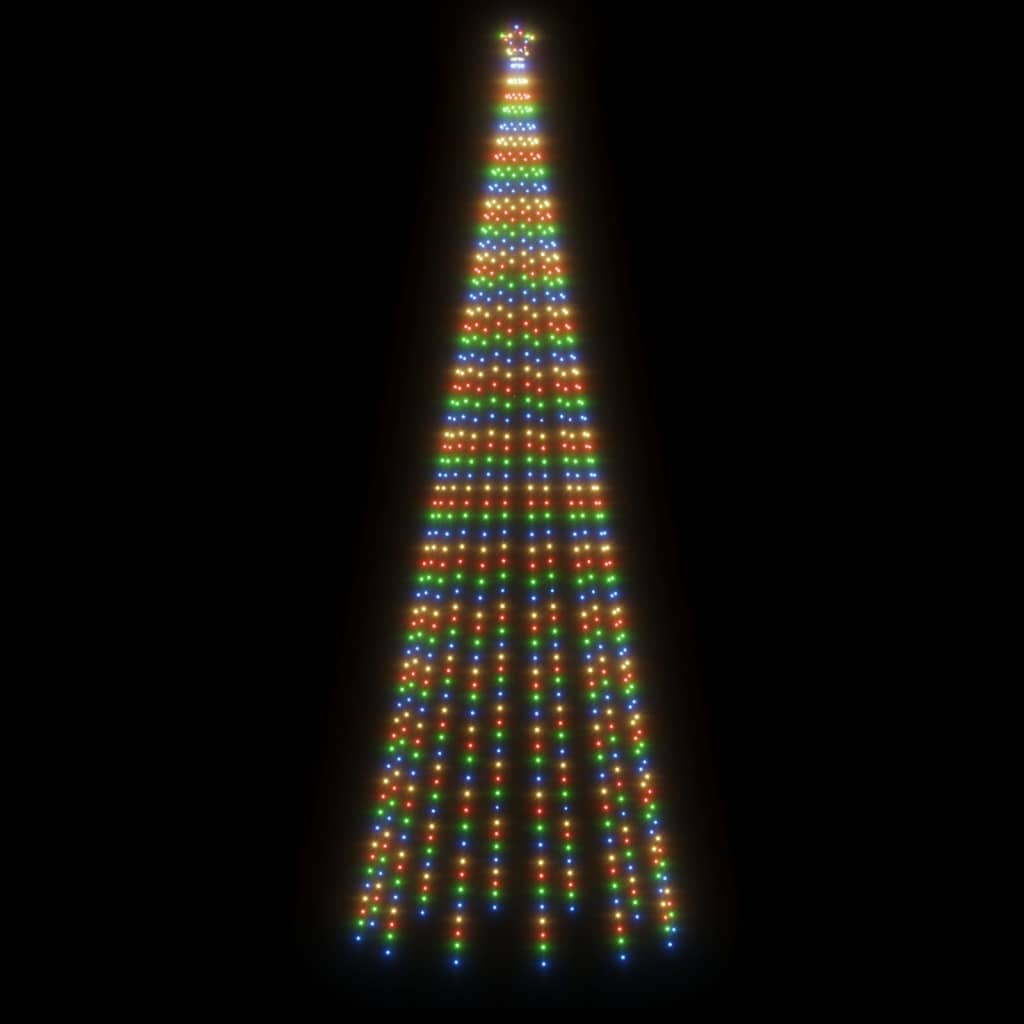 kegleformet juletræ 160x500 cm 732 LED'er farverigt lys