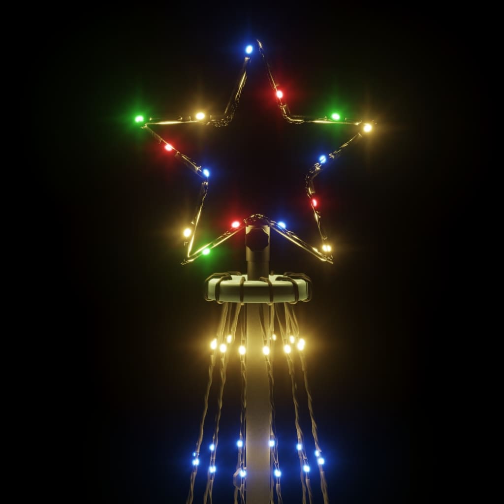 kegleformet juletræ 160x500 cm 732 LED'er farverigt lys