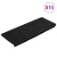 selvklæbende trappemåtter 15 stk. 65x24,5x3,5 cm sort