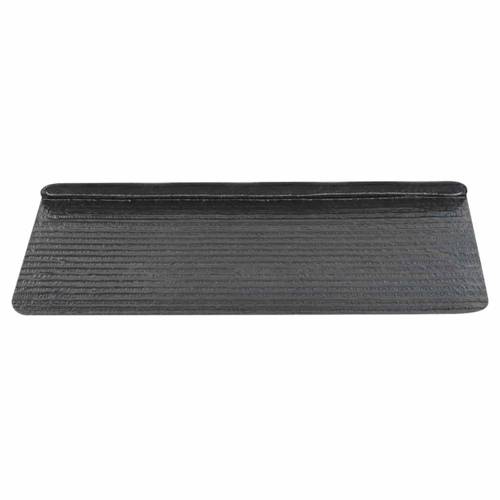 selvklæbende trappemåtter 15 stk. 65x24,5x3,5 cm sort