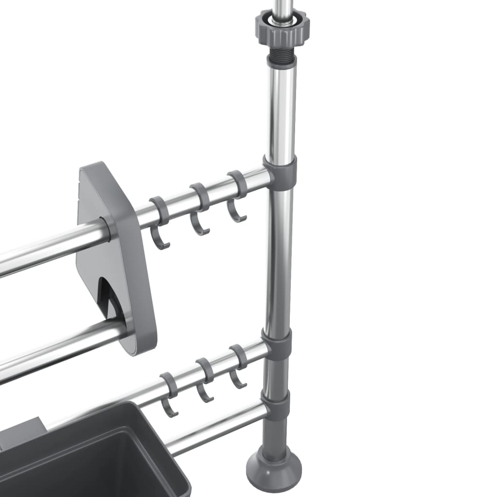 justerbart køkkenstativ aluminium
