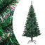 kunstigt juletræ med farverige grene 120 cm PVC grøn