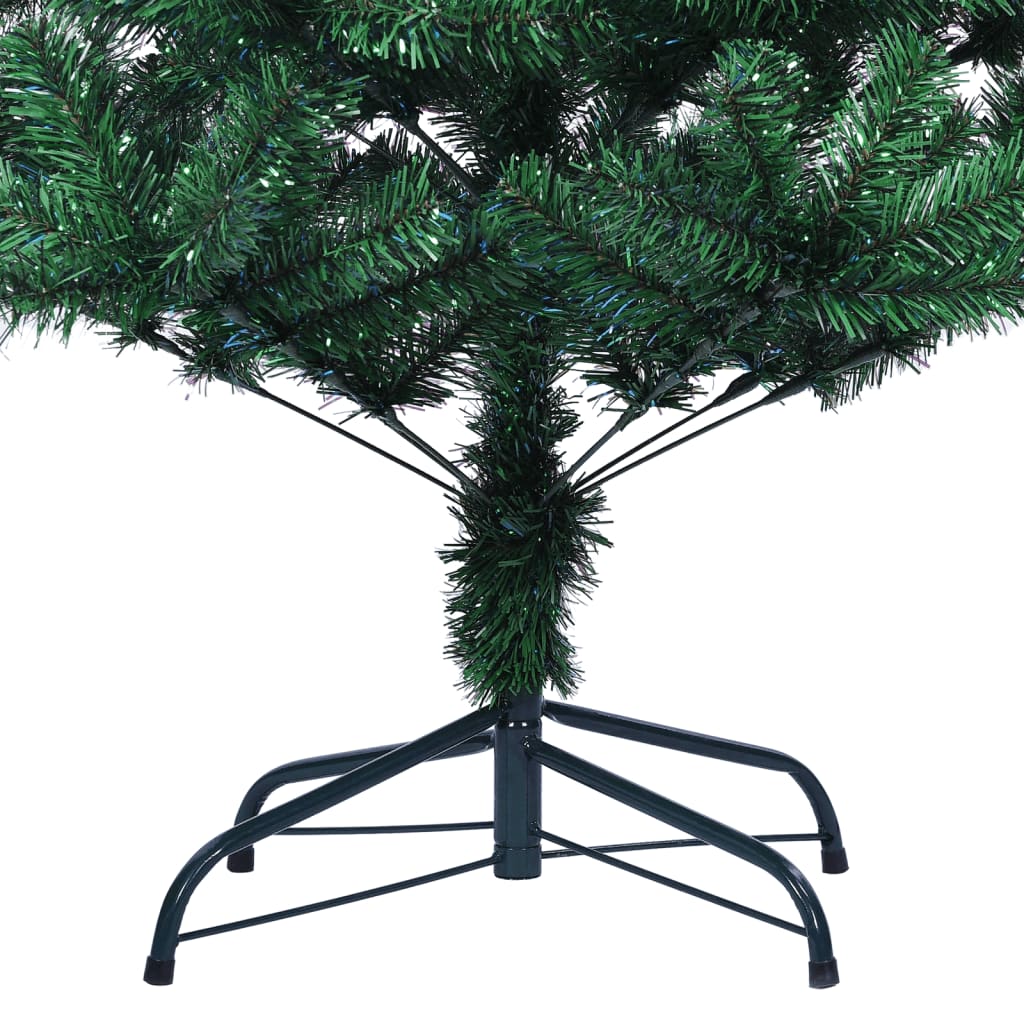 kunstigt juletræ med farverige grene 240 cm PVC grøn