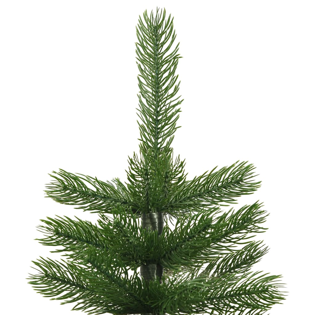 kunstigt smalt juletræ med juletræsfod 240 cm PE