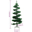juletræ med lys og juletræsfod PVC 180 cm grøn