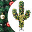 julekaktus med fod og LED-lys 210 cm PVC grøn