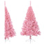 kunstigt halvt juletræ med juletræsfod 120 cm PVC pink