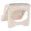 foldbar hundetrappe 3 trin 50x38x38 cm plastik cremefarvet