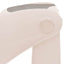 foldbar hundetrappe 3 trin 50x38x38 cm plastik cremefarvet