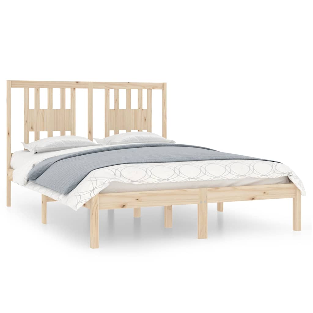 sengeramme 135x190 cm massivt træ