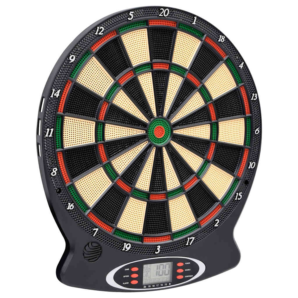 elektronisk dartskive med dartpile polypropylen sort billede