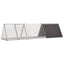 kaninbur antracit 302,5x80,5x71 cm galvaniseret stål