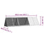 kaninbur grå 302,5x80,5x71 cm galvaniseret stål