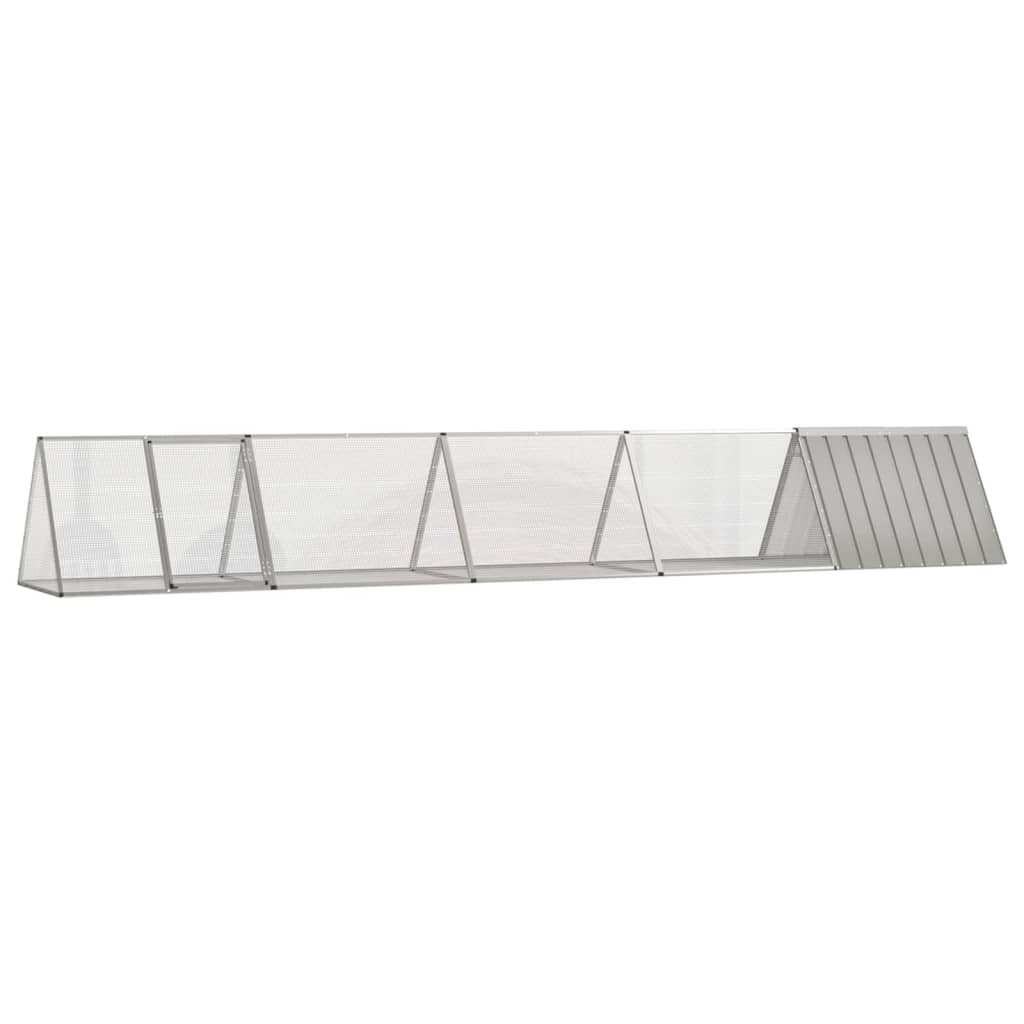 kaninbur 504,5x80,5x71 cm galvaniseret stål grå billede