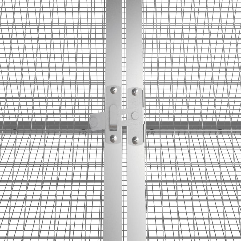 kaninbur 504,5x80,5x71 cm galvaniseret stål grå