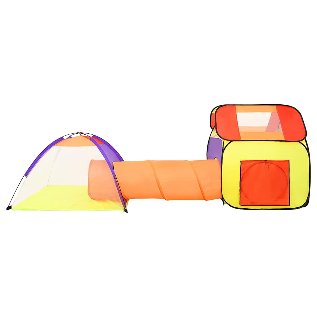 legetelt til børn 338x123x111 cm 250 bolde flerfarvet