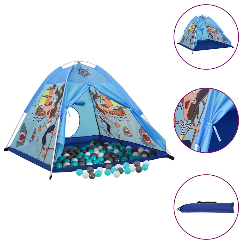 legetelt til børn med 250 bolde 120x120x90 cm billede