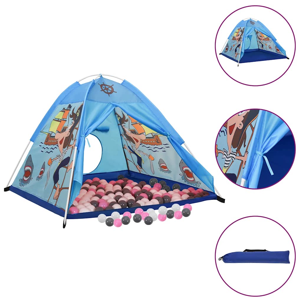 legetelt til børn med 250 bolde 120x120x90 cm billede