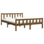 sengeramme 150x200 cm King Size massivt træ gyldenbrun